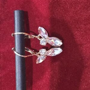 Elegant Gold and Silver Crystal Earrings